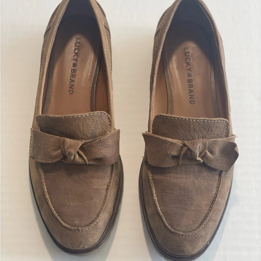 Lucky Brand Women's Brown Bow Loafers